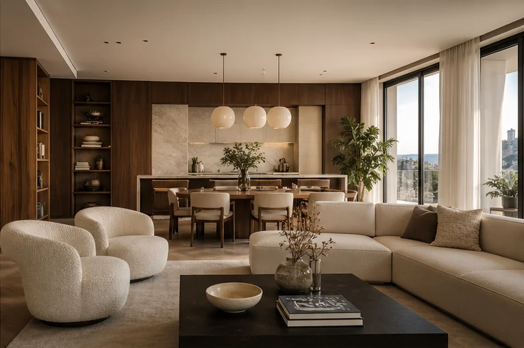 Appartement panoramique à Nisantasi — Façade et résidence